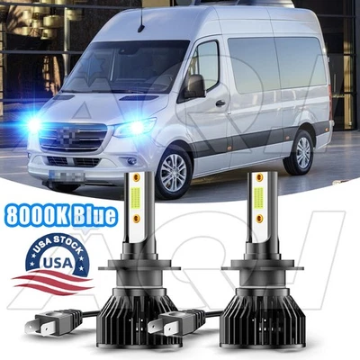 Para Mercedes-Benz Sprinter 3500 2010-2018 2x 8000K AZUL HIELO LED Faros Bombillas Foto 1 de 4