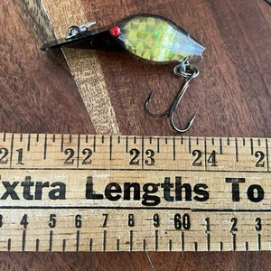 Vintage Luhr Jensen Pre Rapala Hot Shot 35 Black Scale Gold Prism Fishing Lure - Picture 1 of 6
