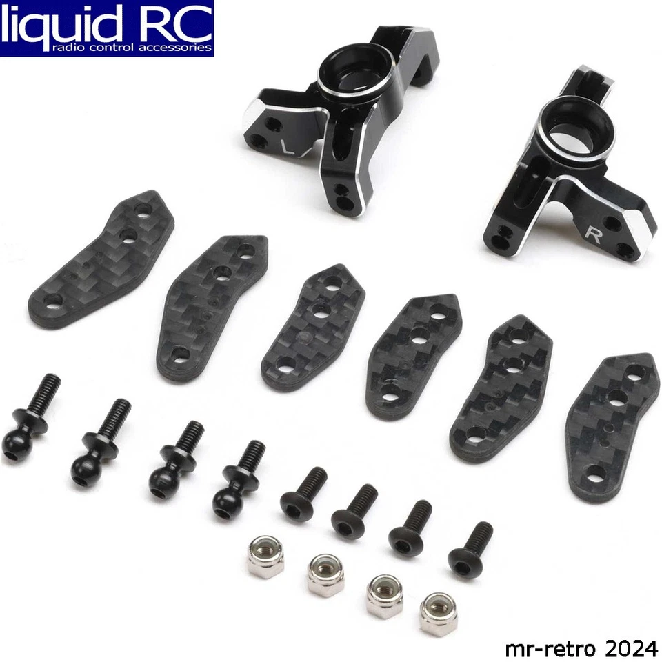 Team Losi Racing -1062 Spindle Set Aluminum Black: 22S Sprint - Image 1 of 1