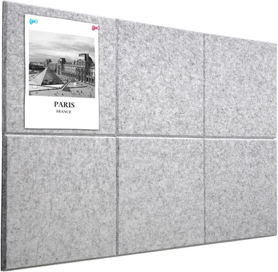 Large Cork Board Alternative 36" X 24" Bulletin Board - 6 Pack Removable Felt... - Image 1 of 4