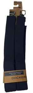 Dockers Extra Long Suspenders Fits Sizes 1X - 3X Navy Blue Color New With Tags - Picture 1 of 5