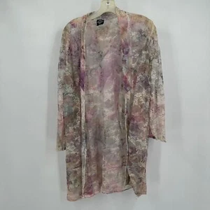 Cal Style Damen Spitzen Kimono Größe XL Blumen Fee transparent Boho Festival mittellang - Bild 1 von 7