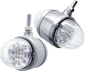 2PCS 17 LED Dual Function Watermelon Double Face Light Amber Red LED Clear Lens  - Picture 1 of 12