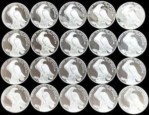 (20) 1984 S OLYMPICS LOS ANGELES SILVER US $1 COMMEMORATIVE GEM PROOF COIN ROLL - Picture 1 of 2