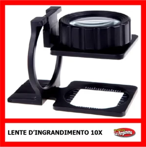 Lente di ingrandimento 10x monocolo orologiaio bigiotteria tipografia METALLO - Foto 1 di 3