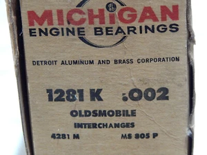 +002 OVERSIZE MAIN BEARINGS, OLDSMOBILE 260, 330, 350. 403 CI V8 1965 THRU 1978 - Picture 1 of 9