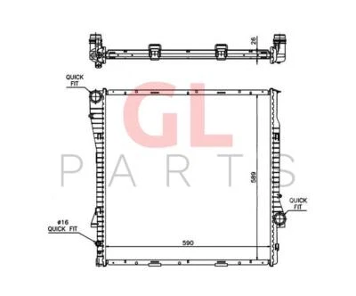 Refroidissement Moteur Radiateur Pour BMW X5 E53 2004 - 2006 1710.1439.103 Neuf - Photo 1/4