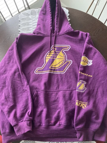 LA Los Angeles Lakers NBA Basketball Hoodie Hooded Sweatshirt Purple XL Cover