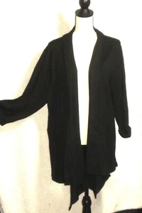 89th & Madison BLACK RIBBED Open Front Cardigan SIZE 3x SOFT - Picture 1 of 3