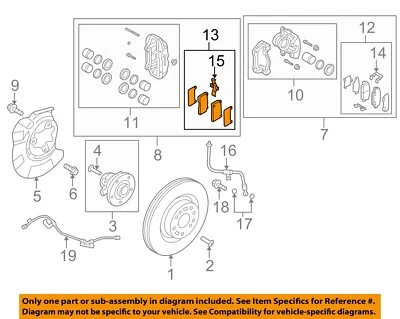 HYUNDAI OEM 10-16 Genesis Coupe Brake Components-Brake Pads 581012MA10 - Image 1 of 2