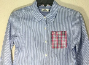 Vineyard Vines Girls' Blue & White Long Sleeve Striped Shirt Sz XL (16) Rare - Picture 1 of 5