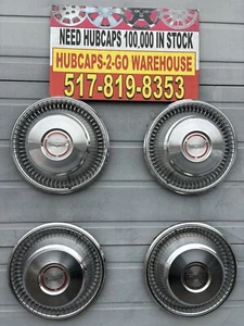 1966 Chevrolet Caprice Full poverty 14” Oem hubcaps Set 4 Nice Rare Beautiful - Bild 1 von 10