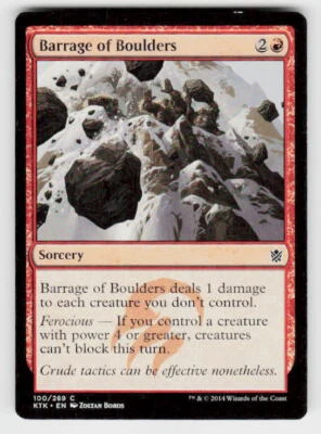 Khans of Tarkir #100 Barrage of Boulders - Image 1 of 2