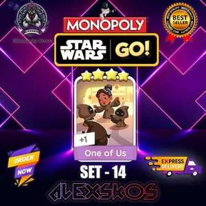 ONE OF US - ⭐️4 MONO_POLY_-GO 4S STICKERS CARDS ⚡️ FAST SEND ⚡️ - Picture 1 of 2