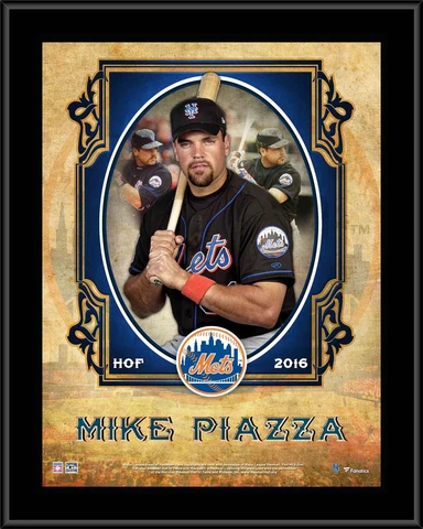 Mike Piazza New York Mets 10.5" x 13" Hall of Fame Sublimated Plaque Cover