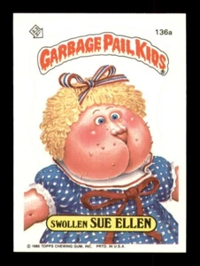 Cubo de basura hinchado Sue Ellen #136a como nuevo 1986 Garbage Pail Kids serie 4 ~ envío combinado~ - Imagen 1 de 2
