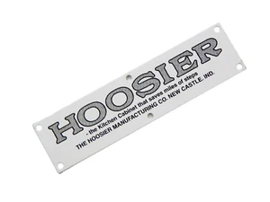 Hoosier Cabinet Label White With Black Lettering - Picture 1 of 6