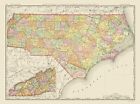 Karolina Północna - Rand McNally 1897 - 23,00 x 30,94
