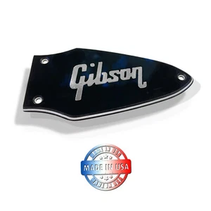 Black 3 Ply Truss Rod Cover for Gibson Custom Shop '67 Flying V + Chrome Decal - Picture 1 of 6