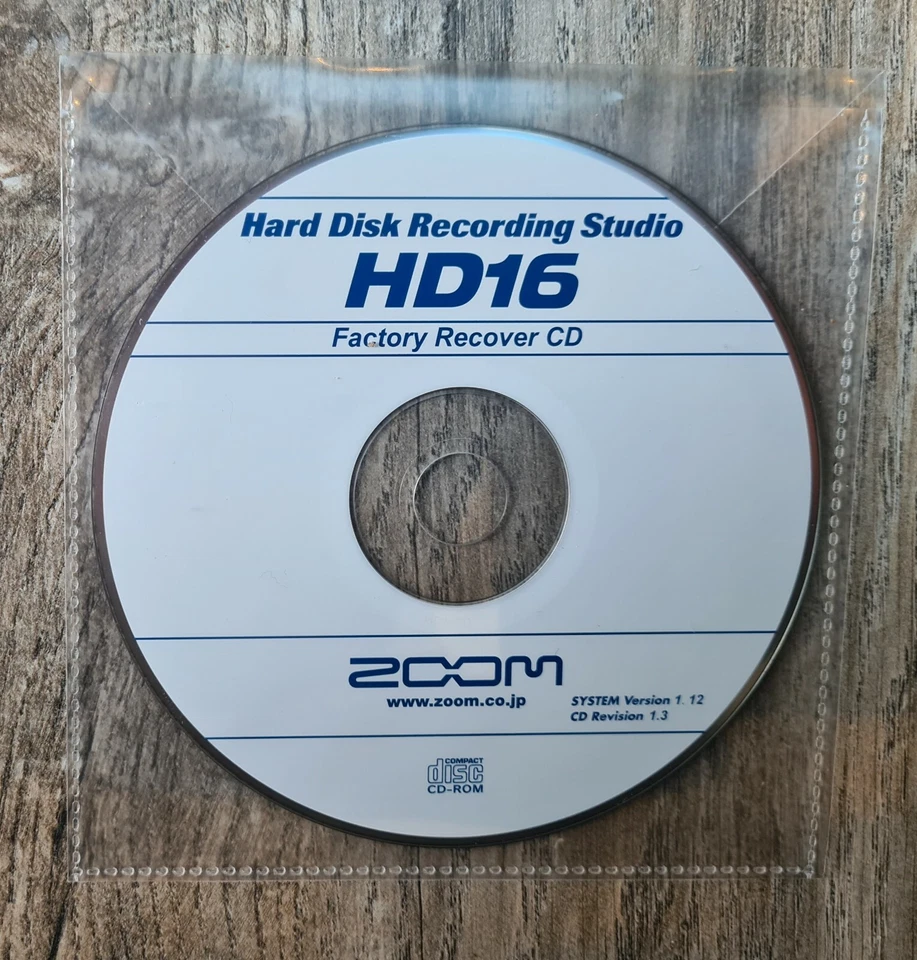 ZOOM HD16 CD BACKUP FACTORY RESET RESTORE & VERSION 1.12 UPGRADE SOFTWARE CD - Image 1 of 1