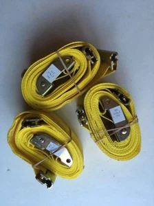 2" x 12' E-TRACK STRAPS YELLOW W/ SPRING E FITTINGS 312 Lot of 3 - Bild 1 von 3