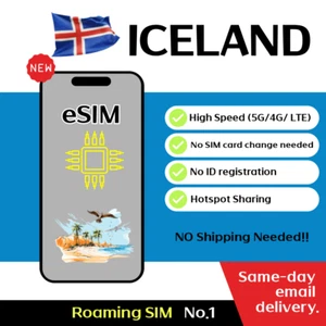 Iceland + Europe Travel eSIM - 30 Days - 20GB / 30GB / 50GB, Unlimited - Picture 1 of 7