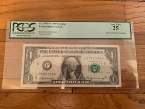 Rare 1$ One Dollar Bill 1969  *very Fine 25 * mismatched  Serial number PCGS - Picture 1 of 6