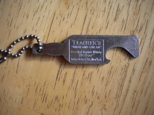 Vintage Teacher’s Highland Cream Scotch Whiskey Bottle Opener Keychain - Picture 1 of 1