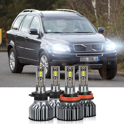 4x For Volvo XC90 2003-2014 H7&H11 Headlight High/Low LED Combo Bulb Kit - Image 1 of 4