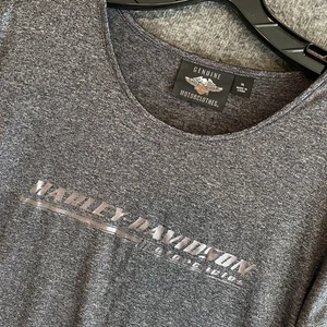 Harley Davidson Shirt Damen XL grau schwarz Grafik Logo Kurzarm Tee Biker - Bild 1 von 10