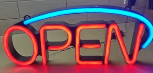 LED Open Sign Bright Neon Light Large for Restaurant Bar Pub Shop Store Business - Picture 1 of 8