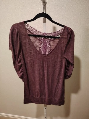 Blusa Energie Junior Manga Corta Talla XL Púrpura Crochet Rayón Foto 1 de 4