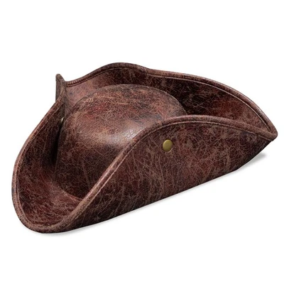 Disfraz Pirata Sombrero Mujer/Hombre Pirata Accesorios Marrón Tricornio Halloween Sombrero para... Foto 1 de 4
