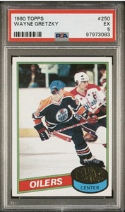 1980 Topps Wayne Gretzky Edmonton 2nd Year NHL Hockey Card #250 PSA 5 EX - Bild 1 von 2