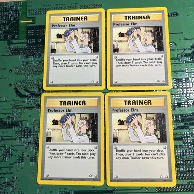 Professor Elm 96/111 Neo Genesis Trainer Pokemon Card Vintage  MP 4 - Image 1 of 4
