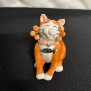 Seltene Amy Lacombe Orange Tabby Tomcat Kätzchen Katze Nachlass Miau #86188 3,5" x 3,5" - Bild 1 von 6