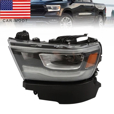 LH Driver Side For 2019 2020 2021 2022 2023 Dodge Ram 1500 Headlight LED DRL - Image 1 of 4