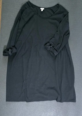 J Jill Wearever Collection Black Long Sleeve Button Down Stretchy Dress Sz 3X - Image 1 of 4