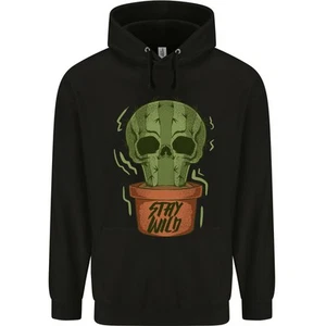 Cactus Skull Gardening Gardener Plants Childrens Kids Hoodie - Picture 1 of 39