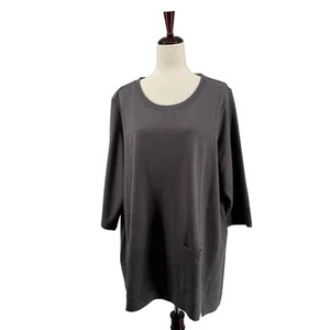 LOGO Lounge Tunika Pullover Rundhals Sweatshirt 2X Tasche grau DLGK1172 - Bild 1 von 12