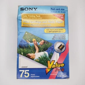 Sony SVM-75LS Print Cartridges & Photo Paper 25 Used Only 50 Left - Picture 1 of 6