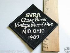  Chase Bank Vintage Cup Grand Prix Mid Ohio SVRA Racing Patch 1989 