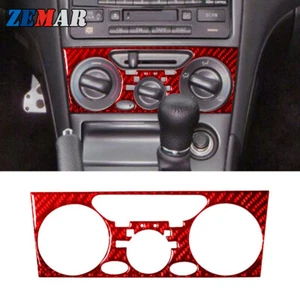 Cubierta de panel de control de clima de CA de fibra de carbono roja para Toyota Celica 2000-2005 - Imagen 1 de 13