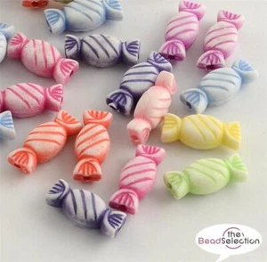100 PERLINE CARAMELLE DOLCI PASTELLO ACRILICO 15mm COLORE MISTO CREAZIONE GIOIELLI ACR219 - Foto 1 di 3
