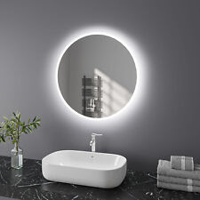 Badspiegel mit Beleuchtung Rund 60 70 80 cm LED Badezimmerspiegel Beschlagfrei