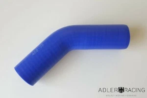 45 degree 38mm Silicone hose bend, Blue - Car coolant, water, intercooler, boost - Picture 1 of 4