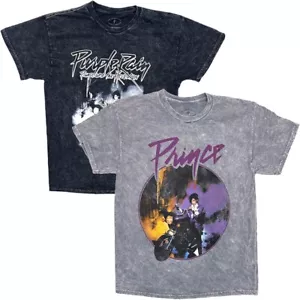 Camiseta Prince Para Hombre Púrpura Lluvia Piedra Mineral Ácido Envejecido Vintage Lavado - Imagen 1 de 5