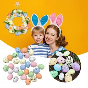 20pcs Speckled Pastel Faux Easter Eggs Spring Vase Filler Farmhouse Decor NEW - Picture 1 of 8