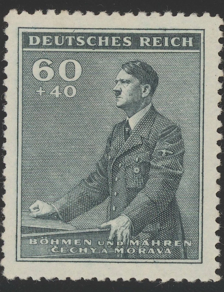 Stamp Germany Bohemia Czechoslovakia Mi 086 Sc B10 1942 WW2 Fascist Hitler MNG - Image 1 of 1