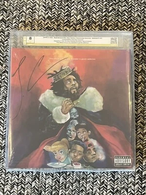 J. Cole 2019 KOD Limited Edition Red Vinyl Autographed Sealed Graded AMG 8 - Image 1 of 4